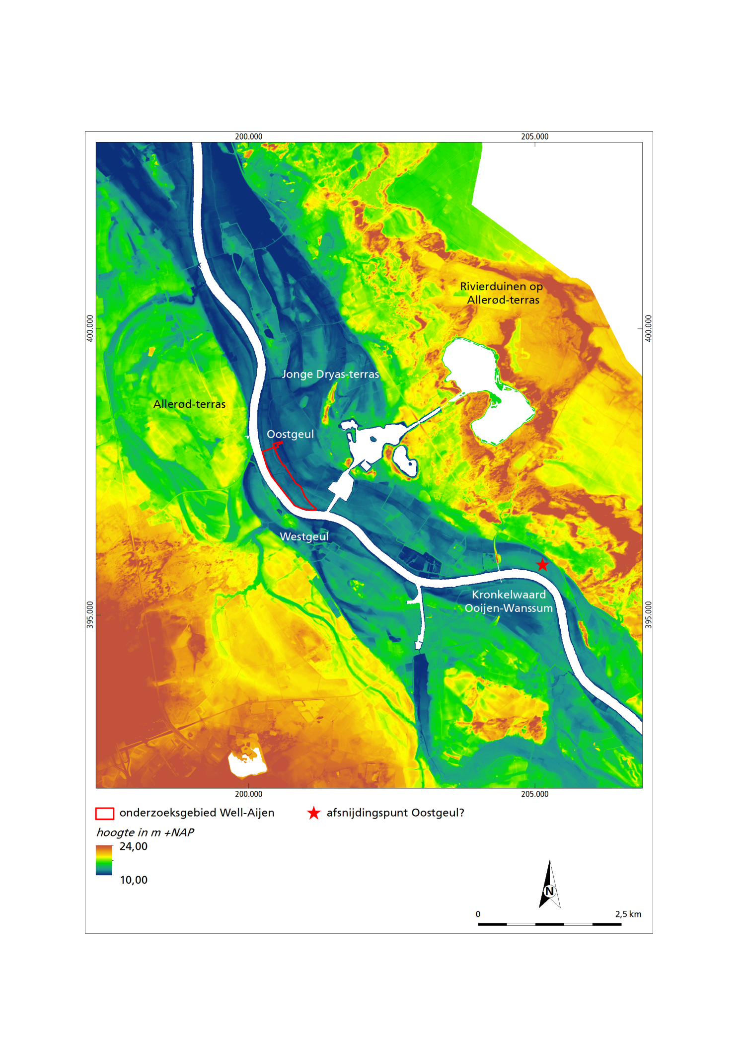 Laatglaciale erosieterrassen en het holocene Maasdal