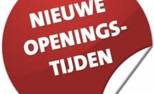 Nieuwe openingstijden